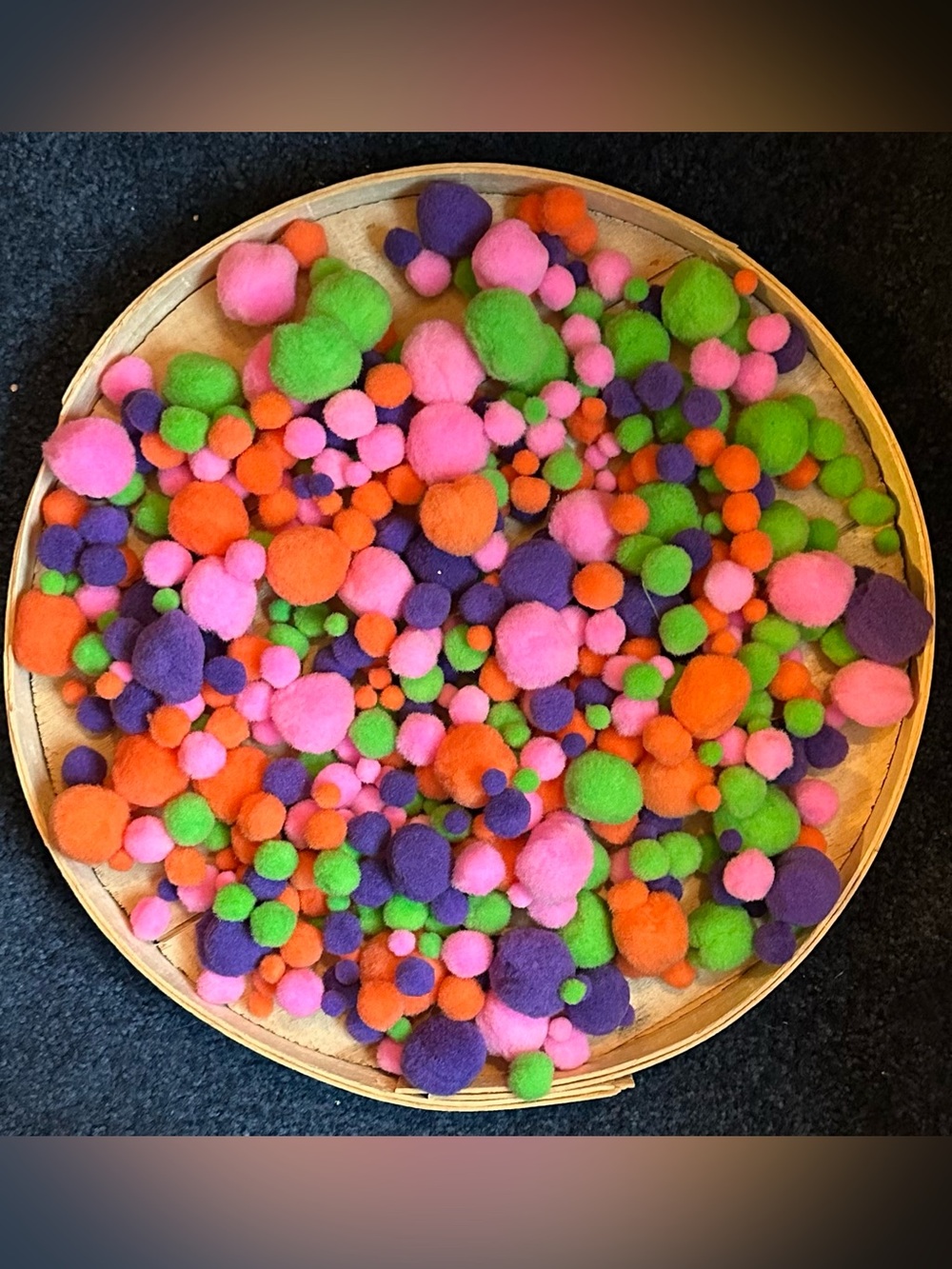 Pompoms • hundreds! • fun for crafts or for kids  • sorting toy